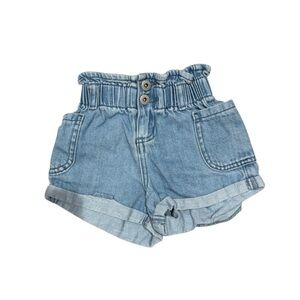 SEED HERITAGE Blue Denim High Waist Kids Shorts - size 2